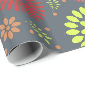 Kleurrijke Herfst Flowers in Warm Shades Cadeaupapier (Rol Hoek)