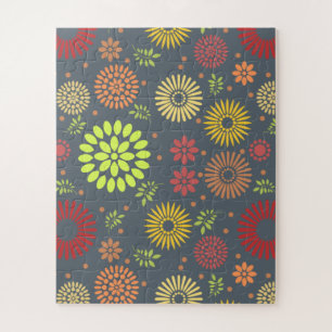 Kleurrijke Herfst Flowers in Warm Shades Legpuzzel