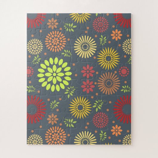 Kleurrijke Herfst Flowers in Warm Shades Legpuzzel (Verticaal)