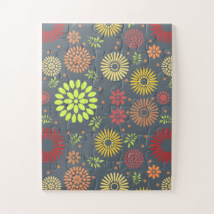 Kleurrijke Herfst Flowers in Warm Shades Legpuzzel