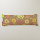 Kleurrijke Herfst Flowers in Warm Shades Lichaamskussen (Achterkant)