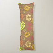 Kleurrijke Herfst Flowers in Warm Shades Lichaamskussen (Achterkant (Verticaal))