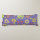 Kleurrijke Herfst Flowers in Warm Shades Lichaamskussen (Achterkant)