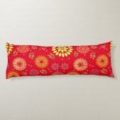 Kleurrijke Herfst Flowers in Warm Shades Lichaamskussen (Achterkant)