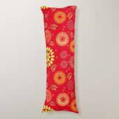 Kleurrijke Herfst Flowers in Warm Shades Lichaamskussen (Voorkant Verticaal)