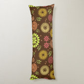 Kleurrijke Herfst Flowers in Warm Shades Lichaamskussen (Achterkant (Verticaal))