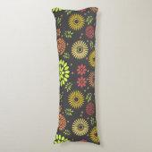 Kleurrijke Herfst Flowers in Warm Shades Lichaamskussen (Voorkant Verticaal)