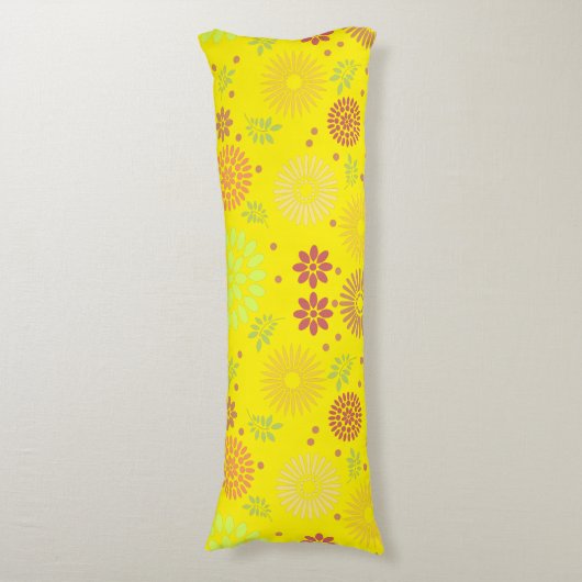 Kleurrijke Herfst Flowers in Warm Shades Lichaamskussen (Voorkant Verticaal)