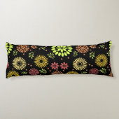 Kleurrijke Herfst Flowers in Warm Shades Lichaamskussen (Achterkant)