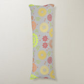 Kleurrijke Herfst Flowers in Warm Shades Lichaamskussen (Voorkant Verticaal)