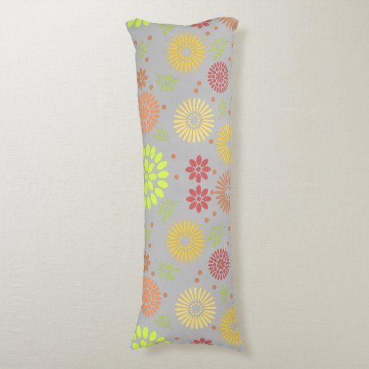 Kleurrijke Herfst Flowers in Warm Shades Lichaamskussen (Voorkant Verticaal)