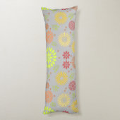 Kleurrijke Herfst Flowers in Warm Shades Lichaamskussen (Achterkant (Verticaal))