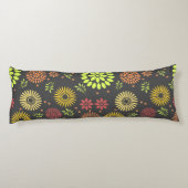 Kleurrijke Herfst Flowers in Warm Shades Lichaamskussen (Achterkant)