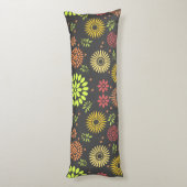 Kleurrijke Herfst Flowers in Warm Shades Lichaamskussen (Achterkant (Verticaal))