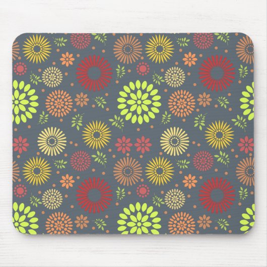 Kleurrijke Herfst Flowers in Warm Shades Muismat (Voorkant)