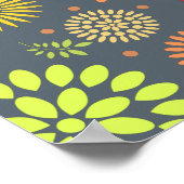 Kleurrijke Herfst Flowers in Warm Shades Poster (Hoek)