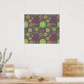 Kleurrijke Herfst Flowers in Warm Shades Poster (Keuken)
