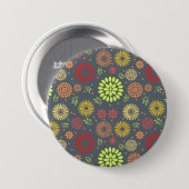 Kleurrijke Herfst Flowers in Warm Shades Ronde Button 7,6 Cm (Voorkant /achterkant)