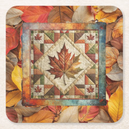 Kleurrijke Herfst Foliage Autumn Leaf Paper Onderz Kartonnen Onderzetters