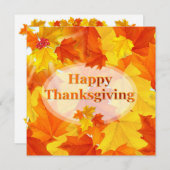 Kleurrijke Herfst Foliage Thanksgiving Feestdagenkaart (Voorkant / Achterkant)