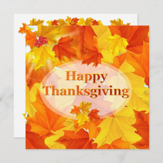 Kleurrijke Herfst Foliage Thanksgiving Feestdagenkaart (Voorkant / Achterkant)