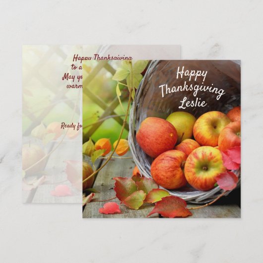 Kleurrijke Herfst Foliage Thanksgiving Feestdagenkaart (Voorkant / Achterkant)