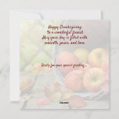 Kleurrijke Herfst Foliage Thanksgiving Feestdagenkaart (Achterkant)