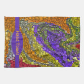 Kleurrijke Herfst Geometrische Abstracte kunst Aan Theedoek (Horizontaal)