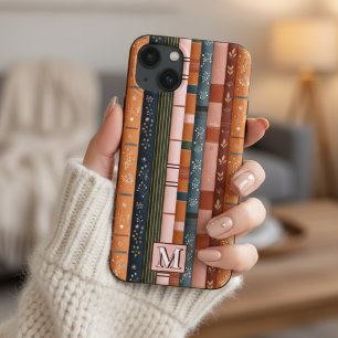 Kleurrijke Herfst Gestreepte Monogram Telefoonhoes Case-Mate iPhone Case