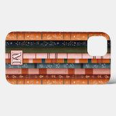 Kleurrijke Herfst Gestreepte Monogram Telefoonhoes Case-Mate iPhone Case (Achterkant (horizontaal))
