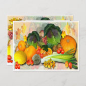 KLEURRIJKE HERFST GROENTEN BRIEFKAART (Voorkant / Achterkant)
