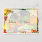 KLEURRIJKE HERFST GROENTEN BRIEFKAART (Achterkant)