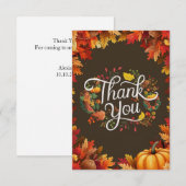 kleurrijke herfst Herfst Bedankkaart (Voorkant / Achterkant)