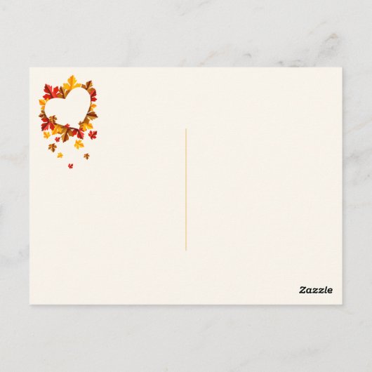 Kleurrijke herfst/Herfst Briefkaart (Achterkant)