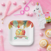 Kleurrijke Herfst Herfst Candided Apple Party Papieren Bordje (Feest)