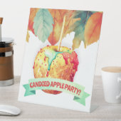 Kleurrijke Herfst Herfst Candided Apple Party Reclamebord Met Voetstuk (Insitu)
