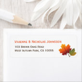 Kleurrijke herfst Herfst esdoorn bladeren Adreseti Etiket (Insitu)