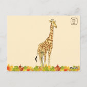 Kleurrijke herfst / Herfst Giraffe Briefkaart (Achterkant)