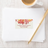 Kleurrijke herfst herfst laat retour adres label (Insitu)