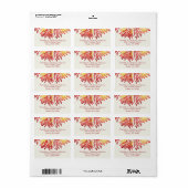 Kleurrijke herfst herfst laat retour adres label (Full Sheet)