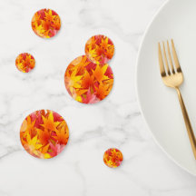 Kleurrijke Herfst Herfst Thanksgiving Tafel Confet