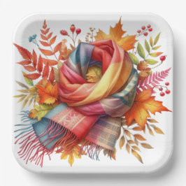 KLEURRIJKE HERFST HERFST THEMA SCÈNES PAPIEREN BORDJE