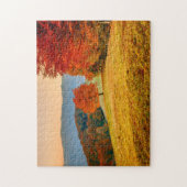 Kleurrijke Herfst herfstboomlandschap Legpuzzel (Verticaal)