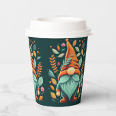 Kleurrijke Herfst kabouters Papieren Bekers (Achterkant)