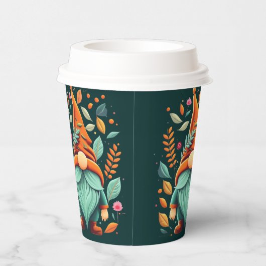 Kleurrijke Herfst kabouters Papieren Bekers (Rechts)