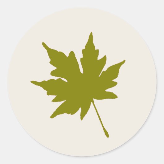 Kleurrijke Herfst Leaf Sticker (Voorkant)