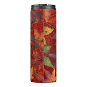 Kleurrijke herfst Leaves Brown Red Green Tumbler Thermosbeker (Achterkant)