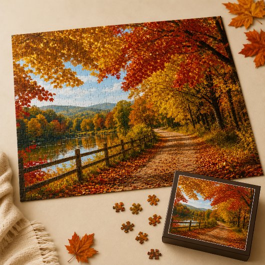 Kleurrijke herfst legpuzzel
