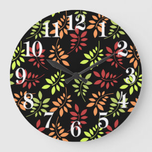 Kleurrijke herfst lekt in grote klok met warme tin