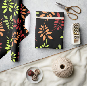 Kleurrijke herfst lekt in Warm Tones Wrapping Pape Cadeaupapier